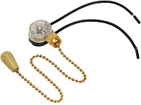Выключатель для настенного светильника с проводом и деревянным наконечником, gold PROconnect