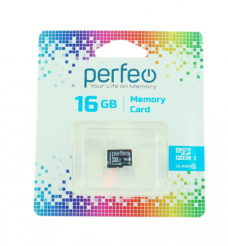 Карта памяти Perfeo microSD 16Gb High-Capacity Class10 