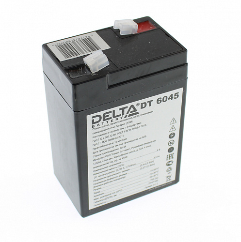 Аккумулятор свинцово-кислотный Delta DT 6045 (6V, 4.5Ah)