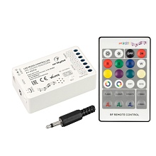 Аудиоконтроллер Arlight ARL-SOUND-RGB/RGBW (12-24V, 192/384W, 4x4A, RF ПДУ 24кн)