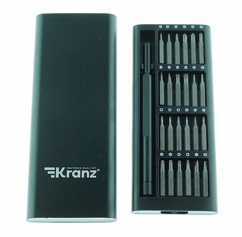 Отвертка с насадками Kranz RA-03 (25 предметов)