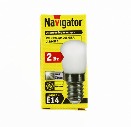 Лампа для бытовой техники «Пигми» Navigator NLL-T26-230-4K-E14 (аналог 10Вт, белый)