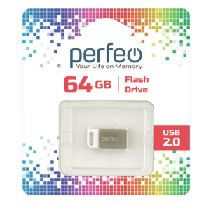 Карты памяти Perfeo USB 64GB M05 METAL SERIES