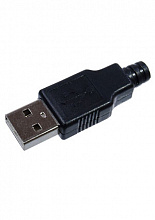 USBA-M штекер на кабель в пласт.кожухе (4 конт.)