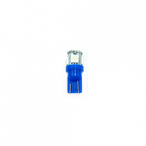 Светодиодная лампа T10 (W5W) 12V 5050 5 SMD LED Blue 