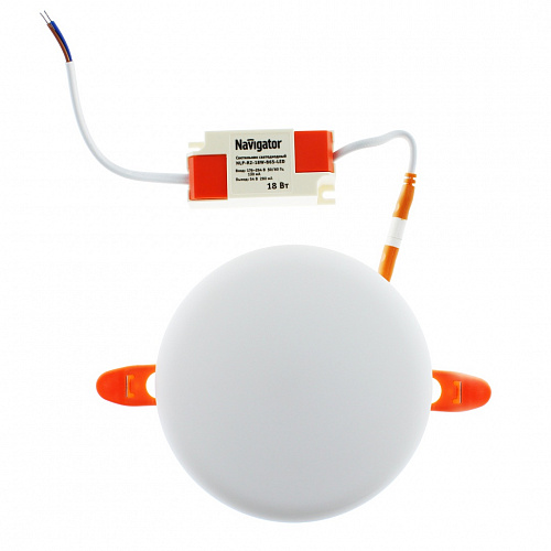 Светильник безрамочный 18Вт 6500К круглый с регулируемым диаметром врезного отверстия 50-110мм Navigator (NLP-R2-18W-865-LED)