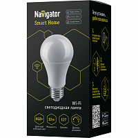 Лампа "груша" "умный дом" Navigator NLL-A60-10-230-RGBWWW-E27-WIFI