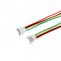 XH2.0 4PIN M+F вилка + розетка на кабель с проводом AWG26 0,15м 2,0мм