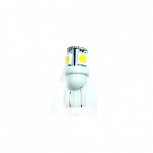 Светодиодная лампа T10 (W5W) 12V 5050 5 SMD LED White 