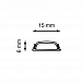 Профиль гибкий CAB264 (BEND) 2000*15*6 мм серебро (в комплекте: матов экран, 2 заглушки, 4 крепежа)
