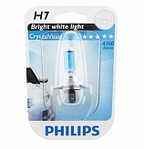 Галогенная лампа головного света H7 Philips Crystal Vision 4300K 12V 55W PX26d 12972CVB блистер