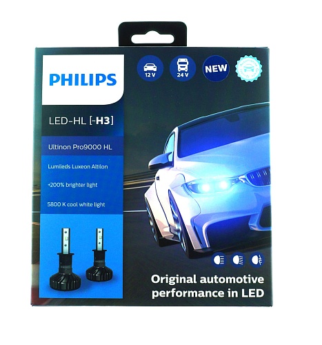 Светодиодная лампа H3 Philips Ultinon Pro9000 LED-HL 5800K 13,2V 11336U90CWX2 2шт