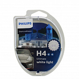 Галогенная лампа головного света H4 Philips Diamond Vision 5000К 12V 60/55W P43t-38 12342DVS2 2шт
