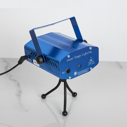 Лазерный проектор "Точки", 5 Вт, 220 V, металл, микрофон