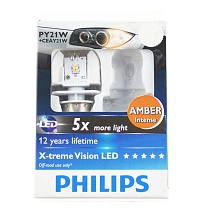 PY21W Philips X-treme Vision LED AMBER 12V 12764X2   