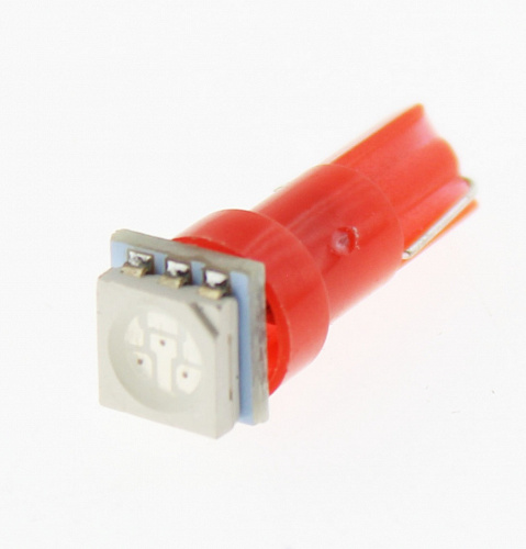 Светодиодная лампа T5 (W1.2W) 12V 5050 1 SMD LED Red Lumen