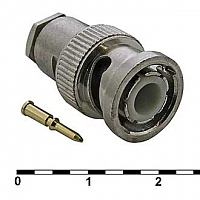 BNC-S59P штекер на кабель RG59 (пайка)