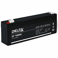 Аккумулятор свинцово-кислотный Delta DT 12022 (12V, 2.2Ah)