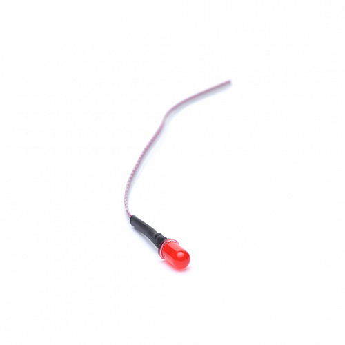 Светодиодная лампа T5 (W1.2W) 12V 1LED ELP Red для автосигнализаций 
